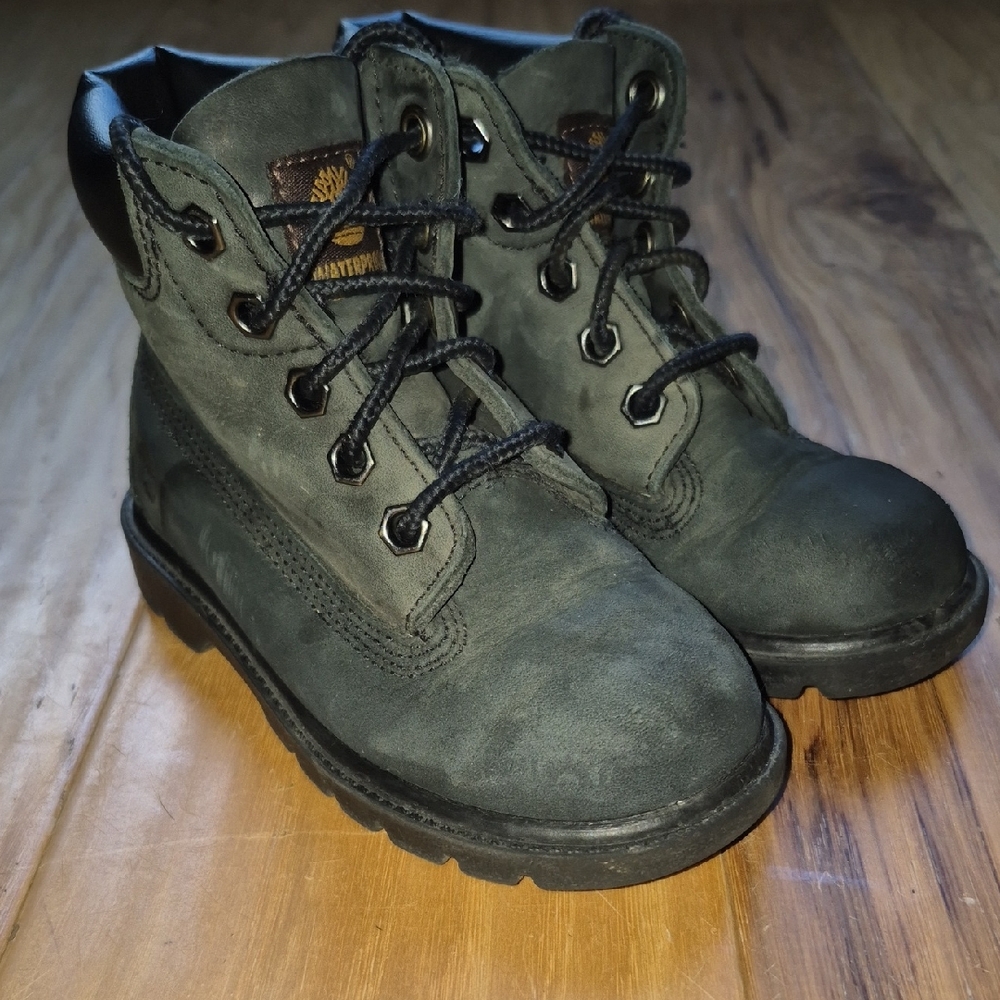 Timberland Dark Slate Leather Boots